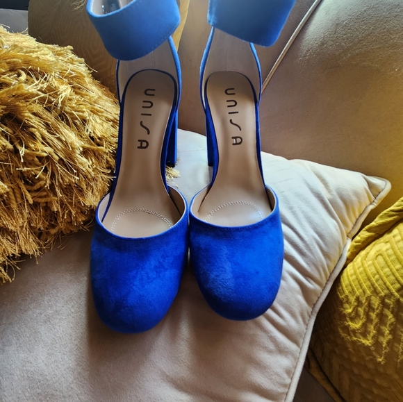 Unisa Shoes Electric Blue Block Heel Poshmark